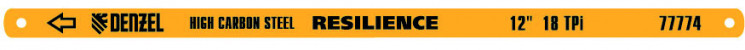 12" Flexible hacksaw blade, 18TPI, 2 pc. // Denzel