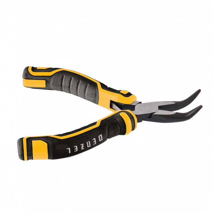 5" Mini bent-nose pliers, auto-unclamping // Denzel