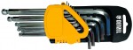 13 pc. Ball-point Hex key set, SAE // Denzel