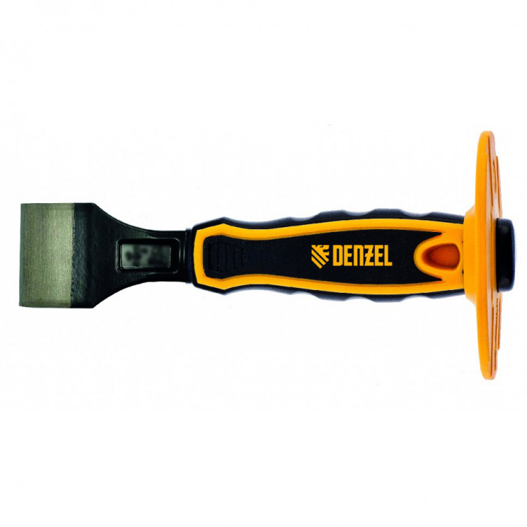 Mason's chisel with guard, 8"x 1 3/4" // Denzel