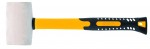16 oz White rubber mallet, fiberglass handle // Denzel