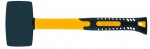 16 oz Black rubber mallet, fiberglass handle // Denzel