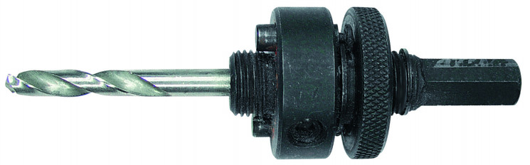 9/16" - 1 3/16" Hex shank Bi-metal Hole Saw Mandrel // Denzel