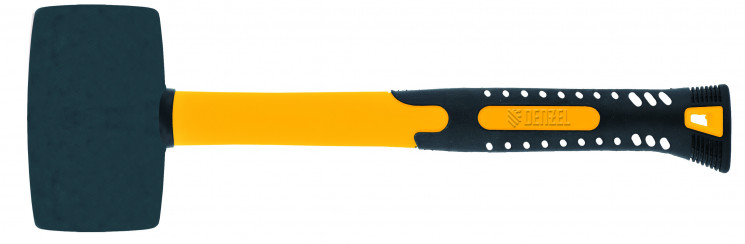 32 oz Black rubber mallet, fiberglass handle // Denzel