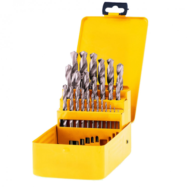 29 pcs. Metal Twist Drill Bit set, 1/16"-1/2", in metal case 