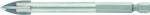 1/2" Glass & Tile bit, cross tip, hex shank // Denzel