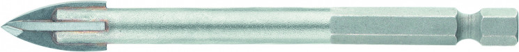 1/2" Glass & Tile bit, cross tip, hex shank // Denzel