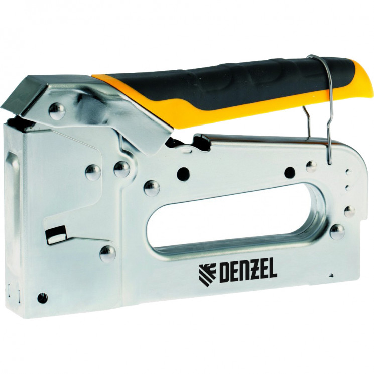 Heavy-duty tacker/nailer, metal body, rubber handle // Denzel